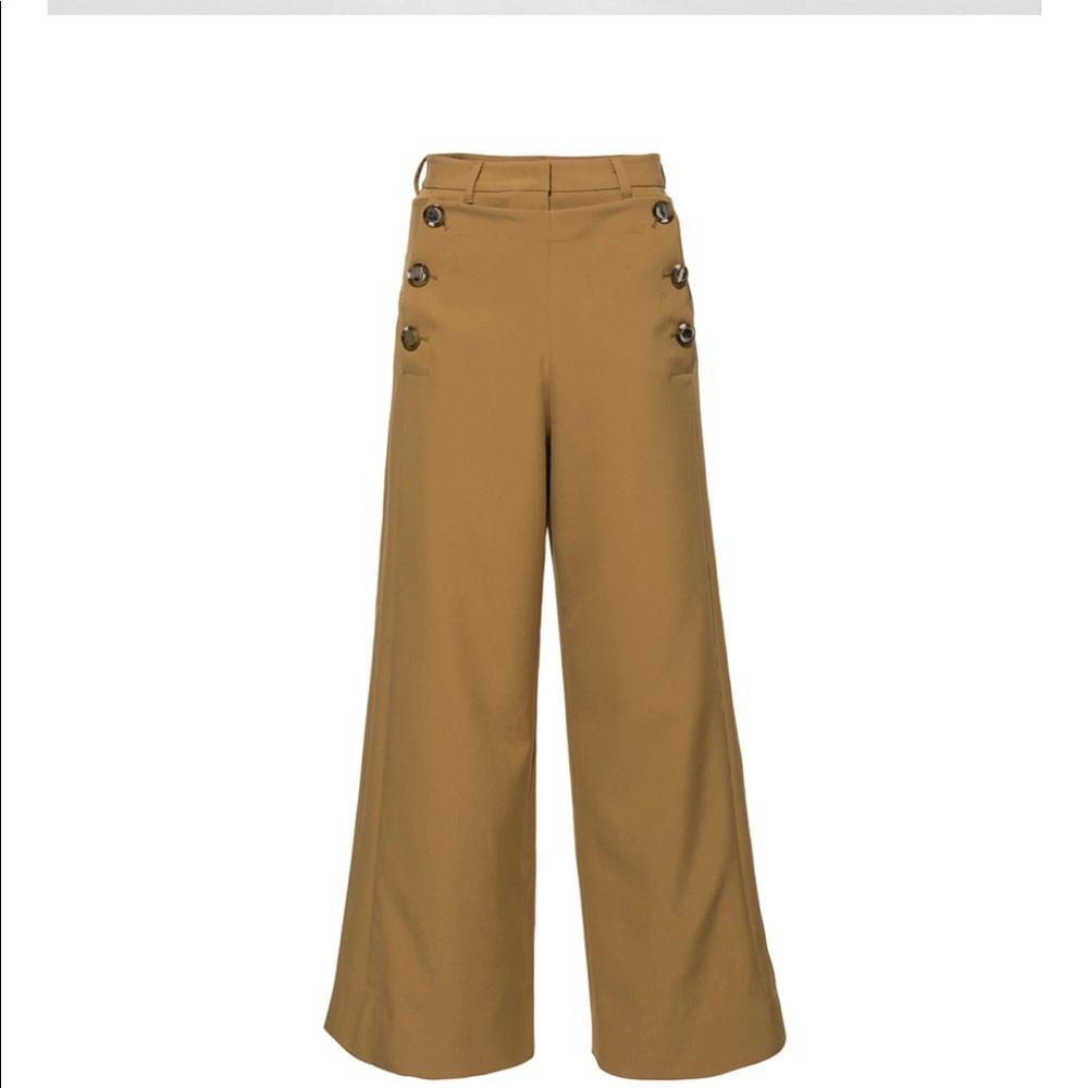 New Yellow Cropped 7/8 Pants - Picture 3 of 6